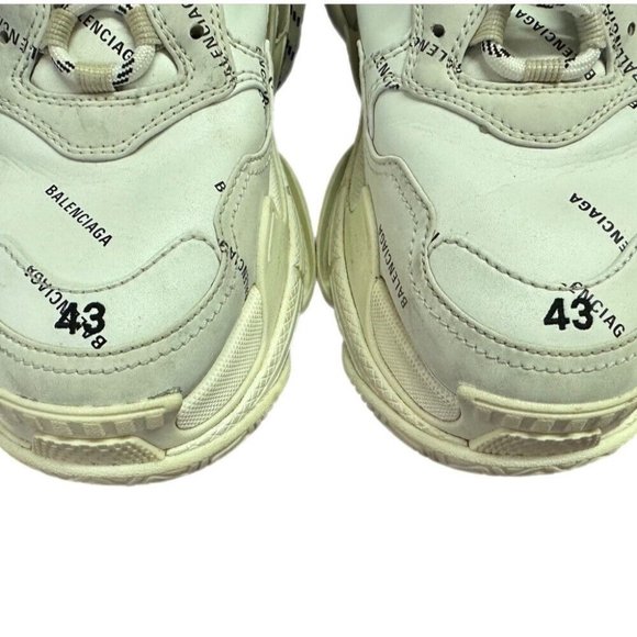 Balenciaga Triple S all over logo sneakers shoes 536737 MENS US 10 EUR 43 - Picture 6 of 12
